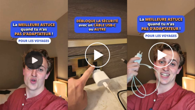 La meilleure astuce quand tu n’as pas d’adaptateurs